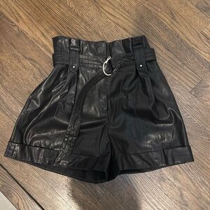 Zara faux leather shorts